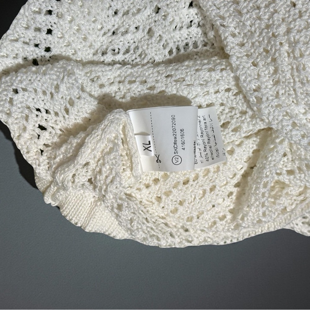 White Crochet Knit Sweater - Picture 2 of 2